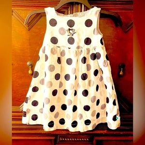 Sara Lynn Togs polka dot dress with Pittsburgh Penguins hockey logo .  4T.